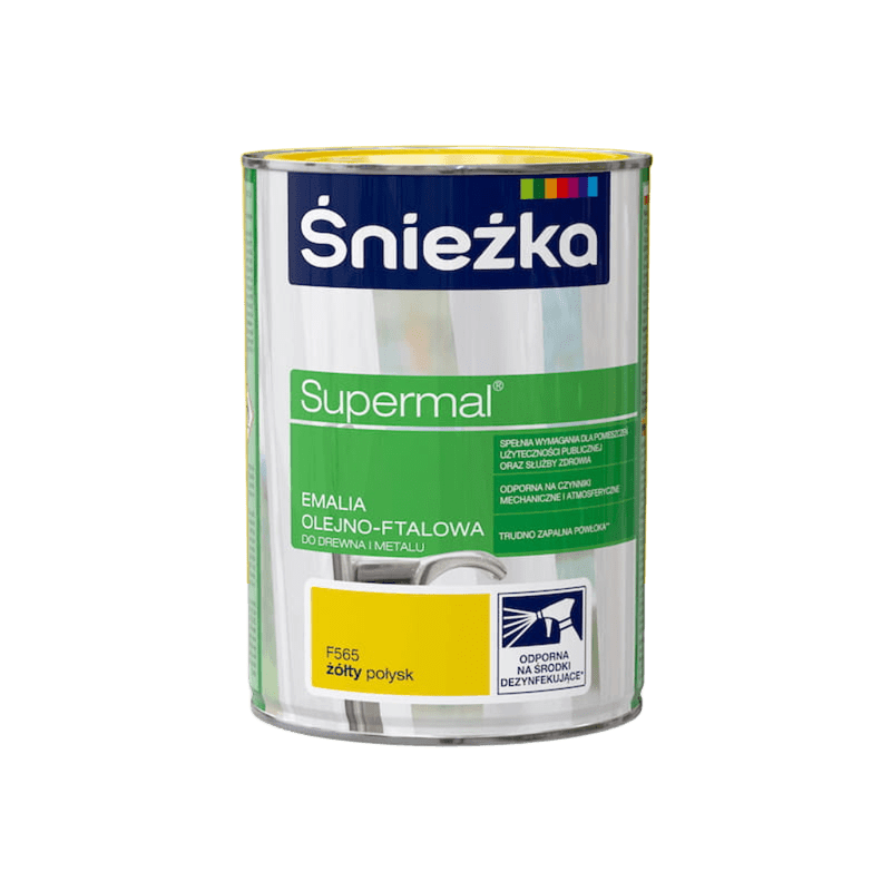 SNIEZKA-SUPERMAL-Emalia-olejno-ftalowa-zolty-polysk-F565-08L-kupmax-bez-tla kup max