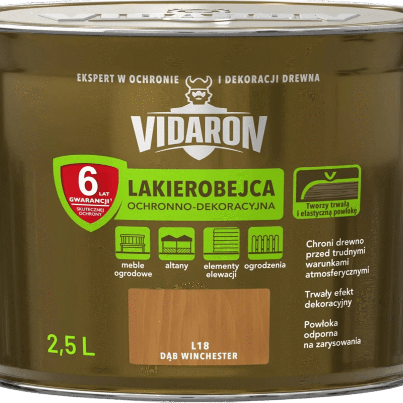 VIDARON LAKIEROBEJCA 2,5 L lakierobejca ochronno kup max pl altany ogorzenia meble ogrodowe bez tla