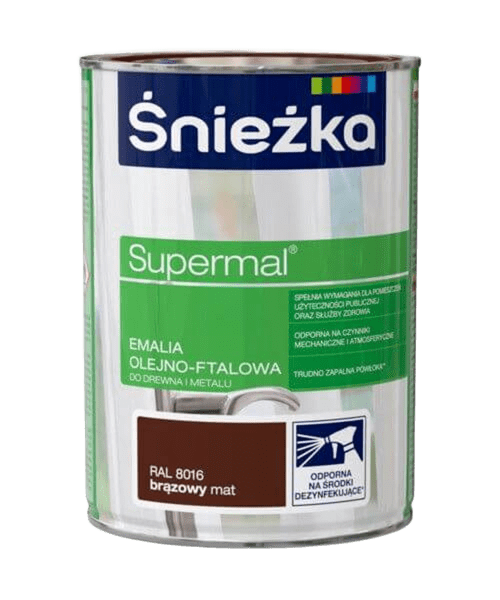 Śnieżka Supermal Emalia Olejno-Ftalowa Mat Brąz 0,8 l kupmax