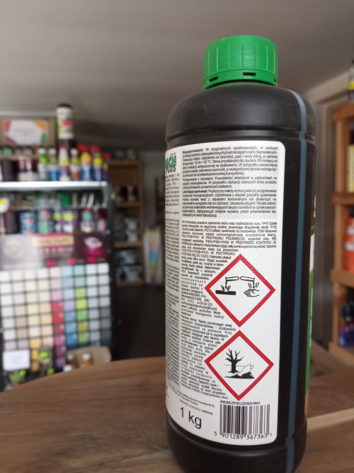pozwala to na uzyskanie dużej ilości gotowego roztworu roboczego z małego opakowania