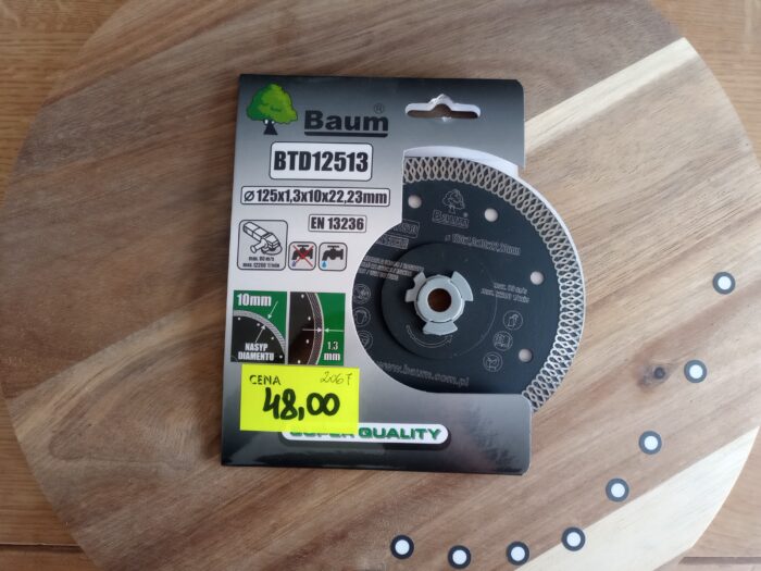 super cienka tarcza diamentowa do gresu. specjalistyczna tarcza tnąca o bardzo małej grubości, w tym przypadku 1,3 mm