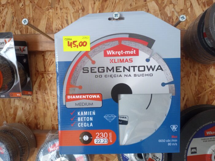 tarcza segmentowa do szlifierki kątowej. tarcza o średnicy 125 mm i otworze 22,23 mm, dedykowana do montażu na standardowych