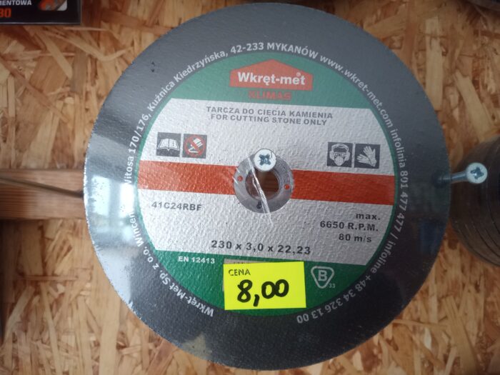 tarcza z węglika krzemu typ c. tarcza, której materiałem ściernym jest węglik krzemu, oznaczany na tarczy literą c. jest to materiał bardzo twardy i ostry